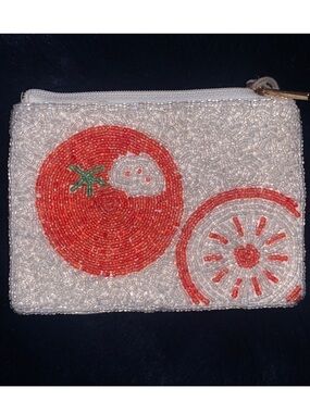 A New Day|Tomato Beaded Coin Purse